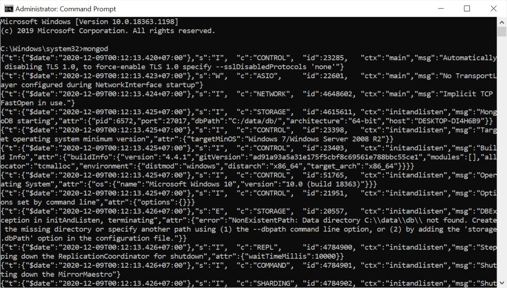 Check mongodb installation